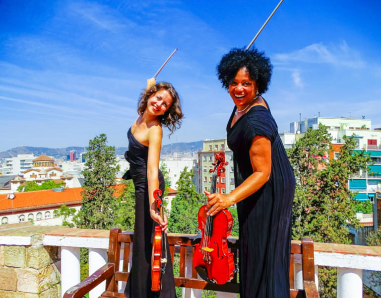 Natalia Klymyshyn, violí i Mónica Cruzata, viola